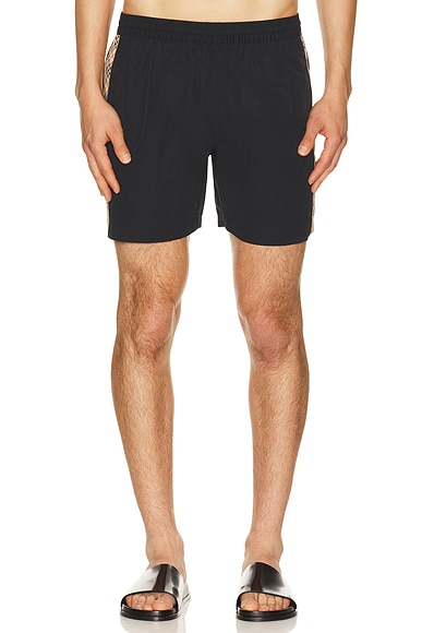 Seb Check Tape Swim Shorts