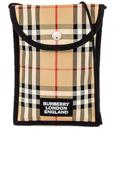 Burberry Micro Bag in Neutral,Plaid