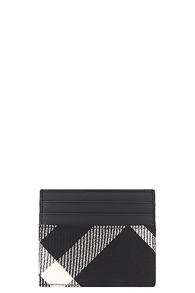 Burberry Tall Sandon Wallet in Black & Calico