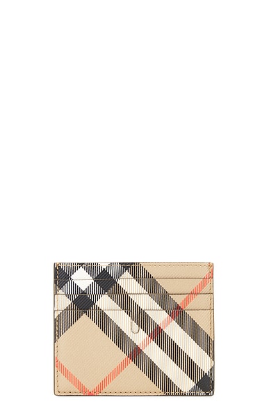 Burberry Check Wallet in Sand