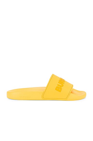 Burberry Furley Solid Slide in Yellow