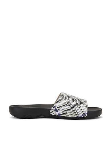 Burberry Rubber Slide in Lichen IP Check