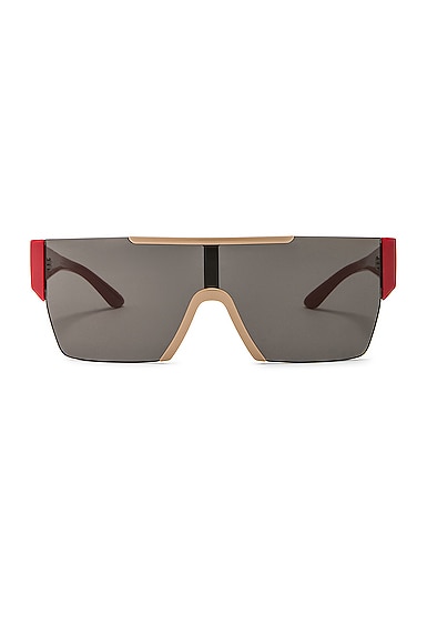 Shop Burberry Square Sunglasses In Red