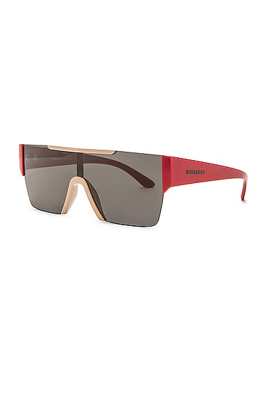 Shop Burberry Square Sunglasses In Red