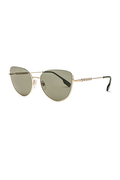 Shop Burberry Harper Sunglasses In Silver