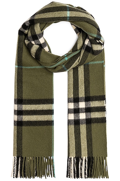 Burberry Giant Check Scarf in Green