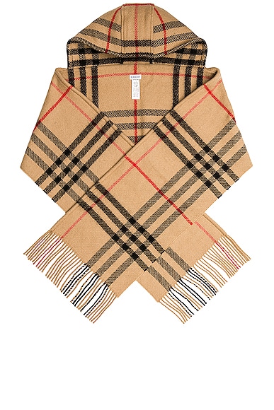 Burberry Hooded Scarf in Brown