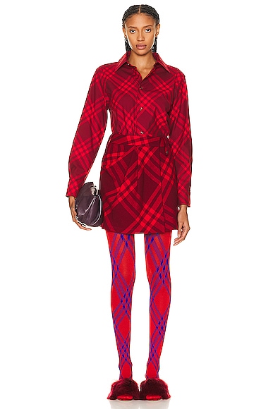 Shop Burberry Printed Tights In Pillar & Knight