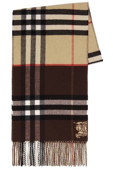 Double Giant Check Scarf