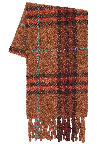 Giant Check Boucle Scarf