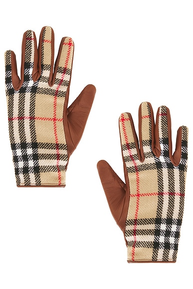 Wool Check Gloves