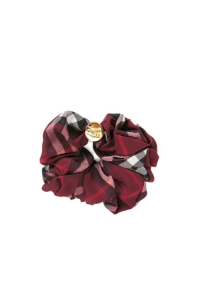 Silk Check Scrunchie
