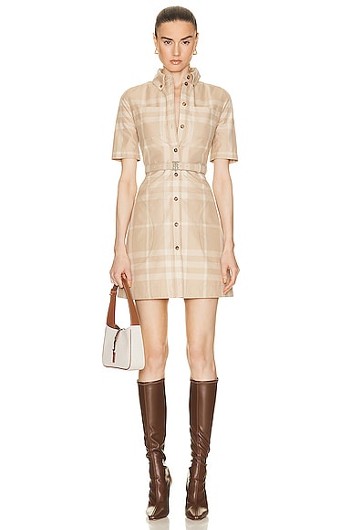 Burberry Shirt Dress in Soft Fawn IP Check