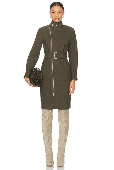 Burberry Zip Up Mini Dress in Kindle Melange