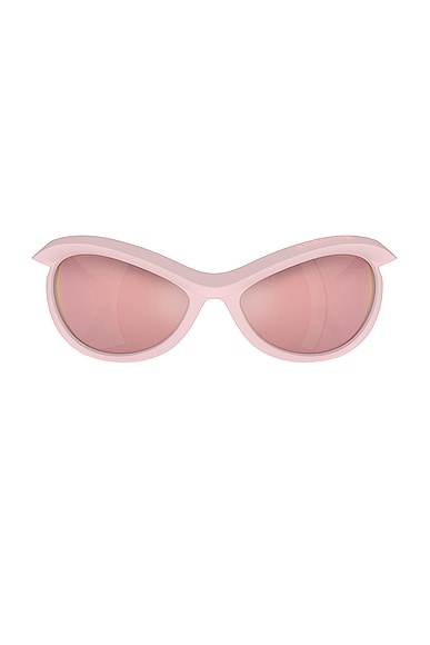 Shop Burberry Oval Sunglasses In Pink