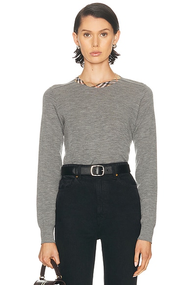 Burberry Crewneck Sweater in Grey