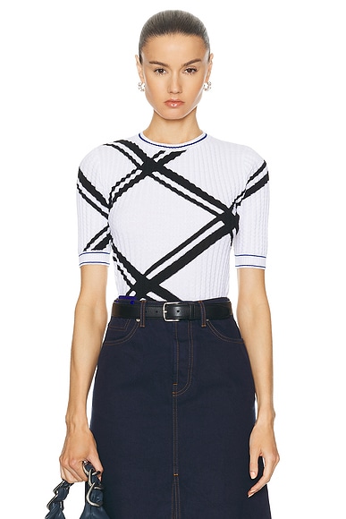 Burberry Knit Top in Black & White