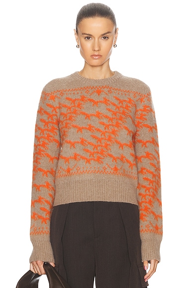 Burberry Crewneck Sweater in Linden & Orange