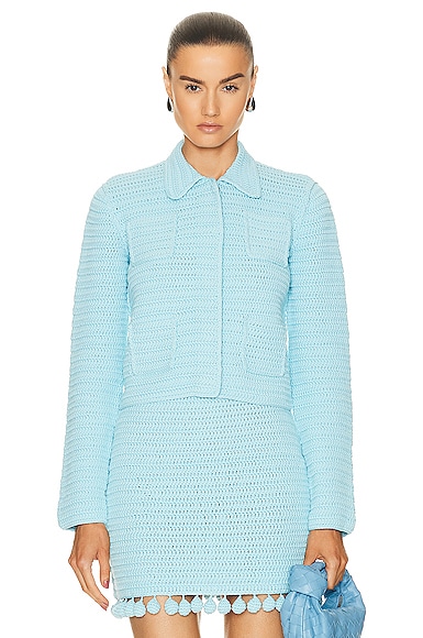 Burberry Crochet Jacket in Blue