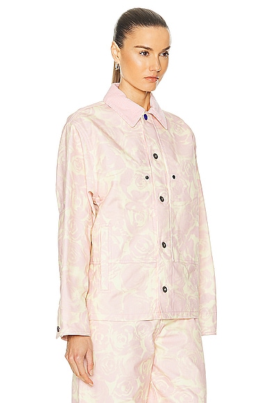 Shop Burberry Jacket In Cameo Pattern