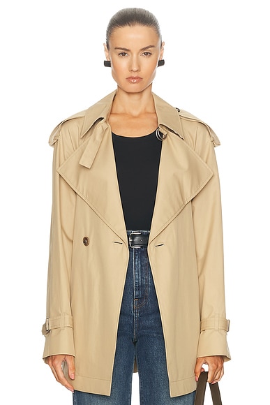Toteme Avignon Leather Jacket in Ivory | FWRD
