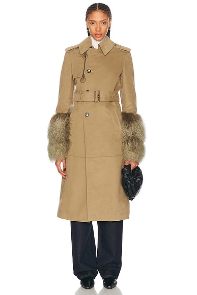 Burberry Belted Long Coat in Mountain