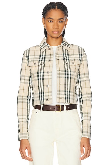 Burberry Denim Jacket in Grain IP Check