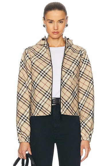 【一部予約販売】 Hood With Poncho Burberry in FWRD | Check IP Sand in Sand パンツ