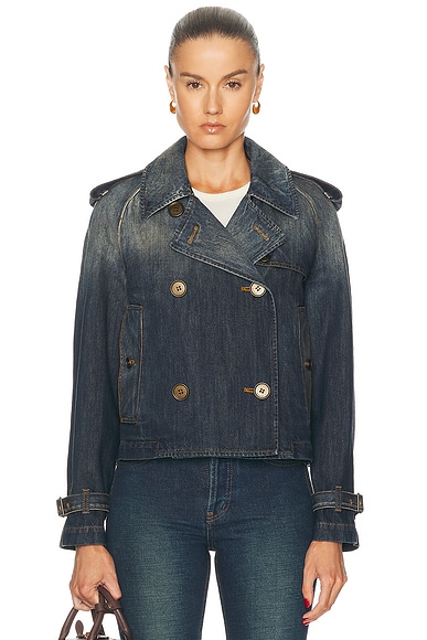 Burberry Haltye Jacket in Mid Blue