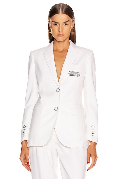 Burberry white tuxedo discount jacket