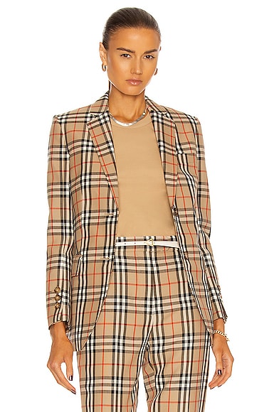 Burberry Sidon Tailored Jacket in Beige