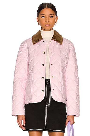 Blush quilted jacket new arrivals