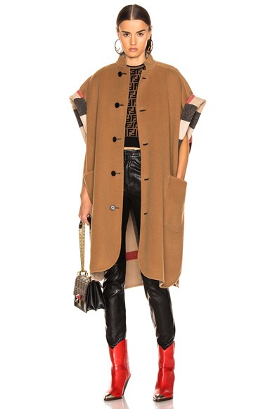 Solid Check Cape