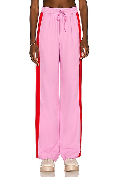 Burberry Arya Side Panel Pant in Pink & Red