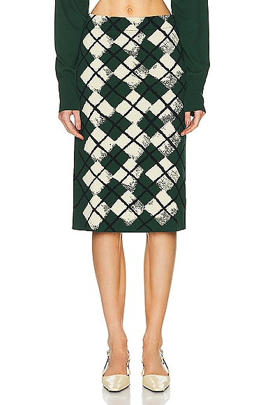 Burberry Midi Skirt in Ivy