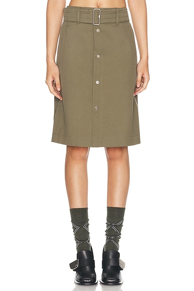 Rosie Assoulin Button Down Pencil Skirt in Lime Green FWRD