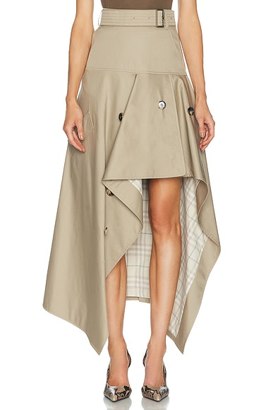 Burberry Heather Long Skirt in Saltmarsh Beige