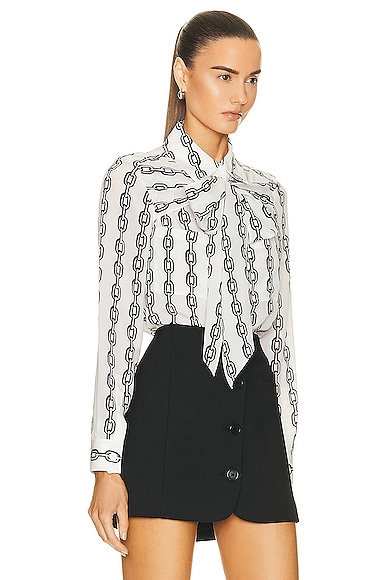 Shop Burberry Tammy Blouse In White Pattern