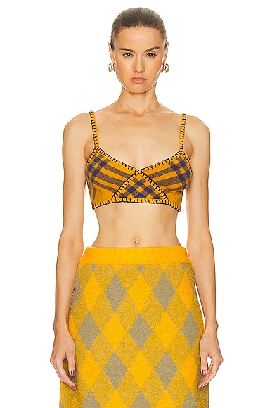 Burberry Bralette Top in Pear IP Check