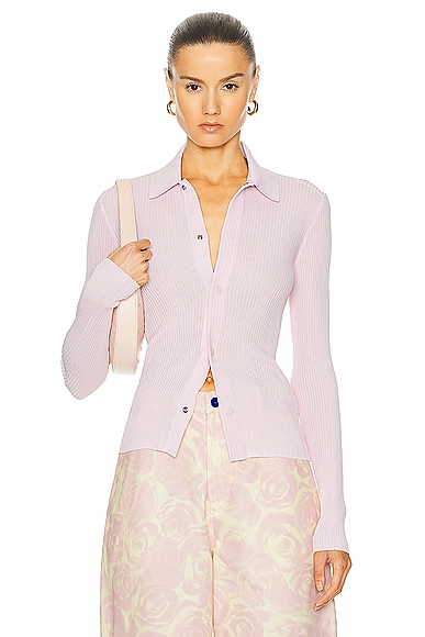 Shop Burberry Long Sleeve Top In Cameo