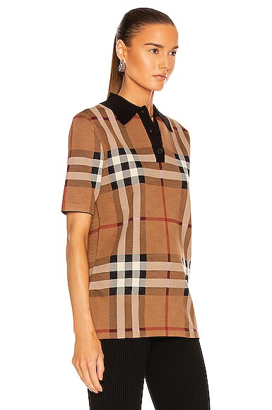 Burberry Tb Monogram Turtleneck Top In Brown