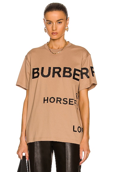 Burberry Carrick HFH Road T-Shirt in Tan