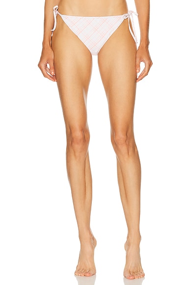 Burberry Bikini Bottom in Dusky Rose Ip Check