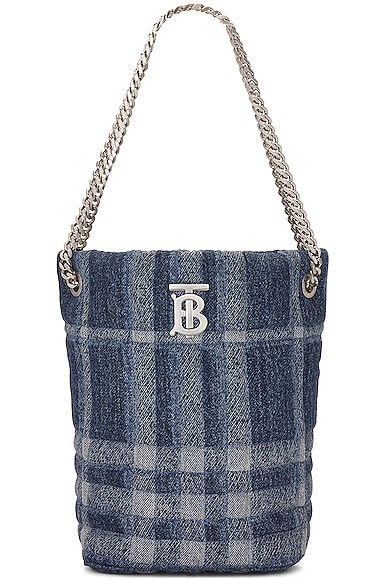 Burberry Small Lola Bucket Bag in Blue