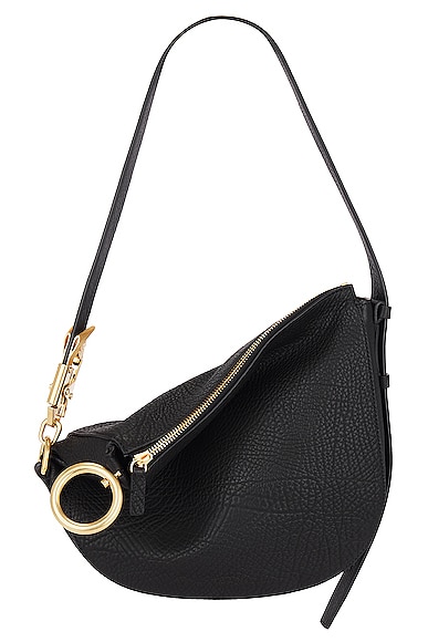 Burberry Small Knight Hobo Bag in Black