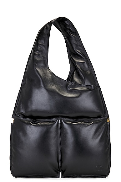 Shop Burberry Cut Shoulder Bag In Black