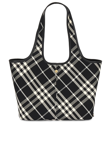Burberry Small EW Tote Bag in Black & Calico
