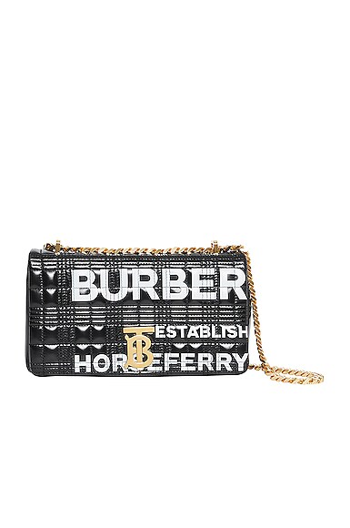 BURBERRY BURBERRY SMALL QUILTED GRAPHIC BAG IN BLACK,BURF-WY36