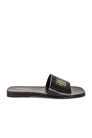 Sloane Flat Sandal in Black