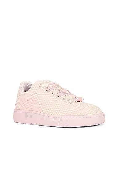 Shop Burberry Knit Sneaker In Cameo Ip Check